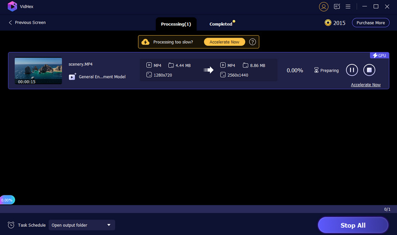 Vidhex Export Result