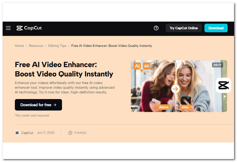 Capcut Video Upscaler