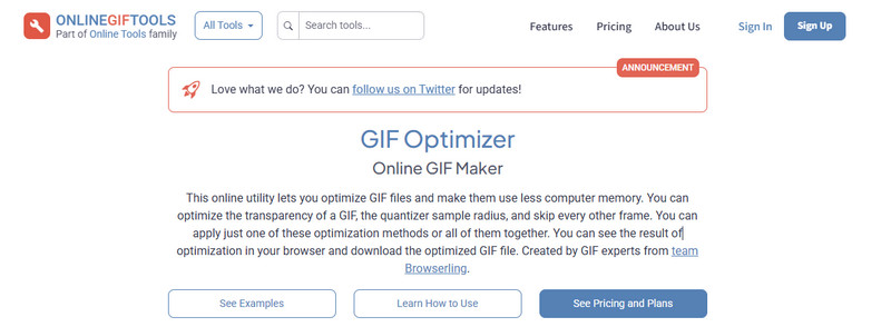 Onlinegiftools Interface