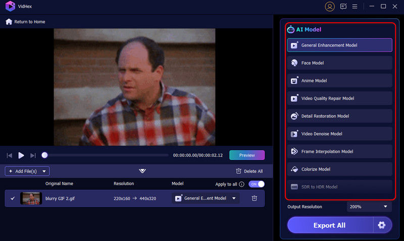 Vidhex Model Selecting