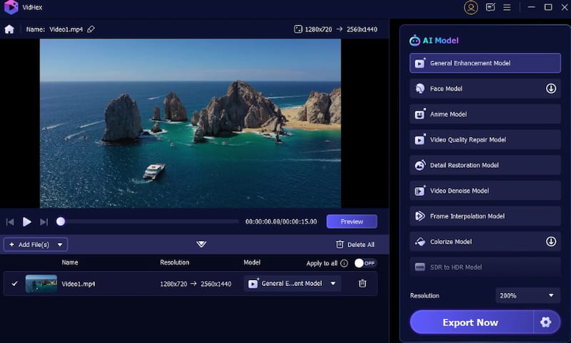 Easy Vidhex Video Upscaler