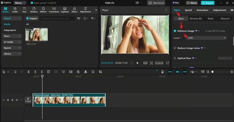 Capcut Video Upscaler