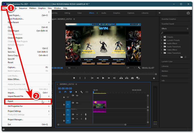 Access Your Export Setting