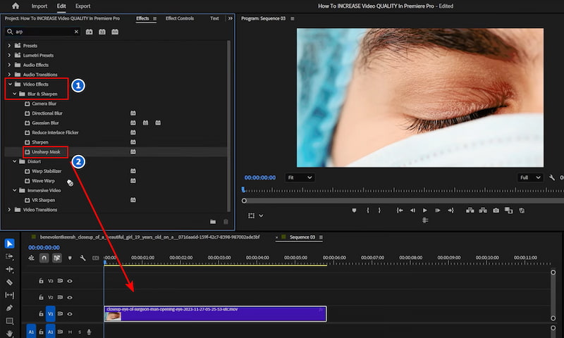 Premiere Pro Unsharp Mask