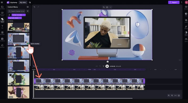 Clipchamp Frame Online Editor
