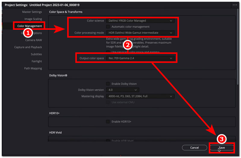 Adjust ColorManagement Settings