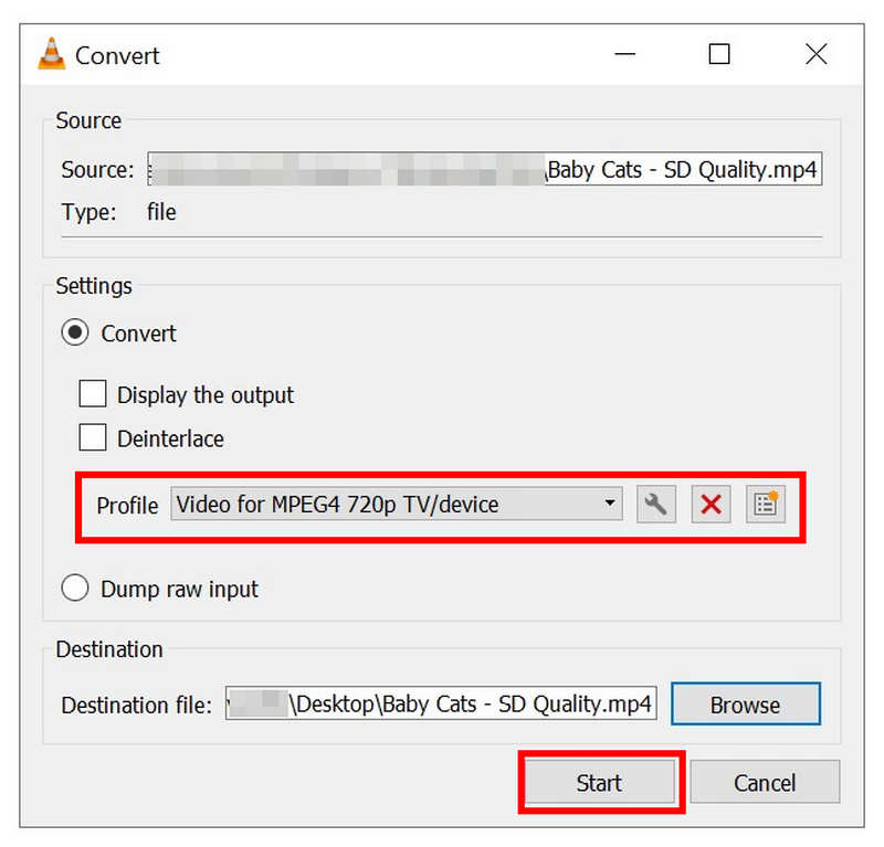Vlc Desktop Start Conversion