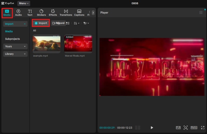 Capcut Import
