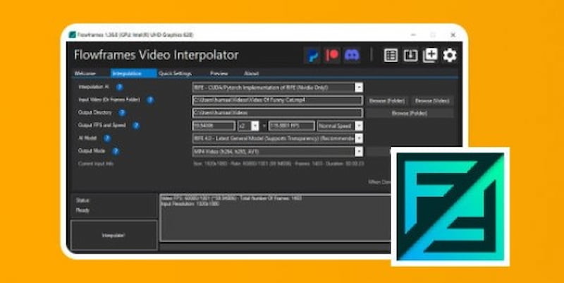Flowframes Motion Interpolation Software