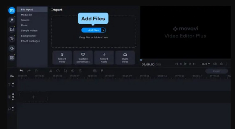 Movavi Video Enhancer Add File