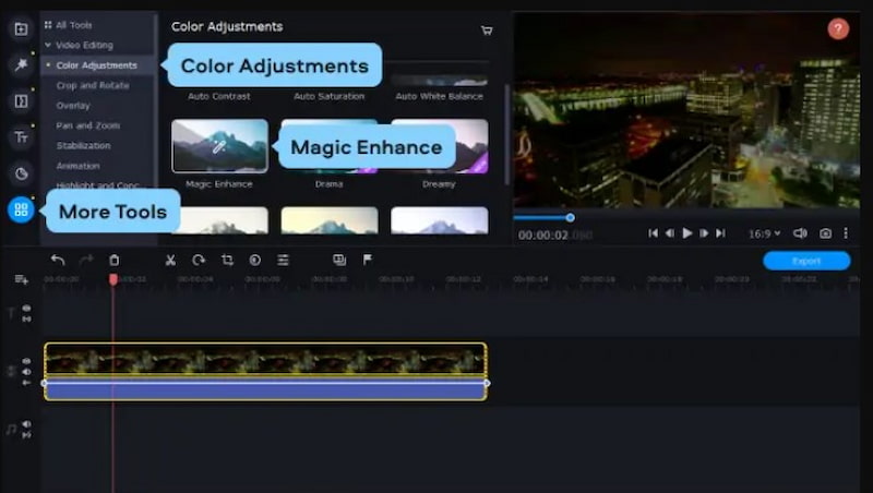 Movavi Video Enhancer Magic Enhance