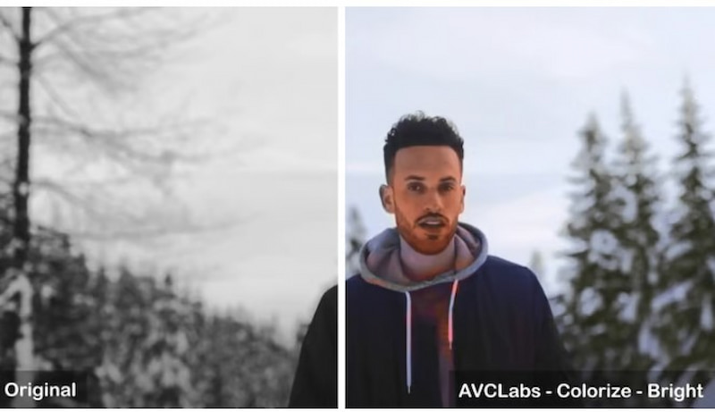 Avclabs Video Enhancer AI Color Enhance Feature