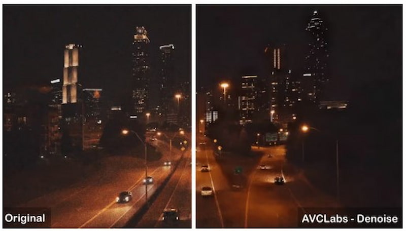 Avclabs Video Enhancer AI Denoise Feature