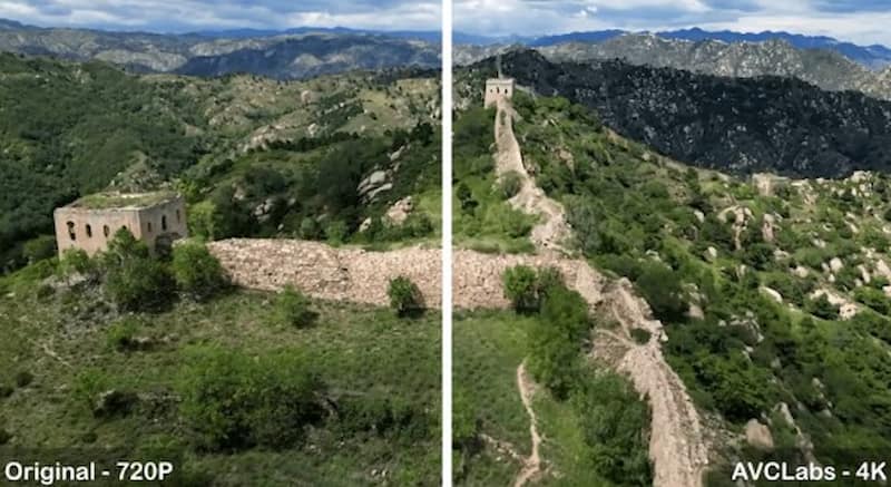 Avclabs Video Enhancer AI Enhance Feature