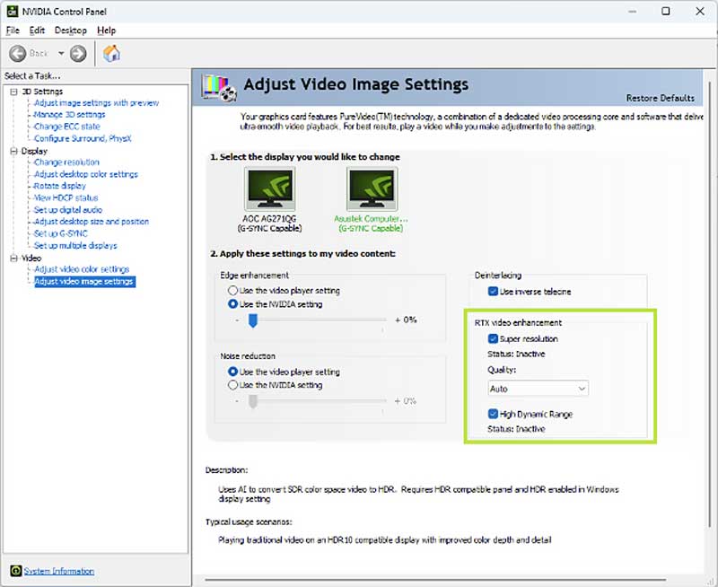 Enable Nvidia Rtx Video Enhancement