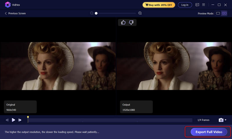 Vidhex Compare Result