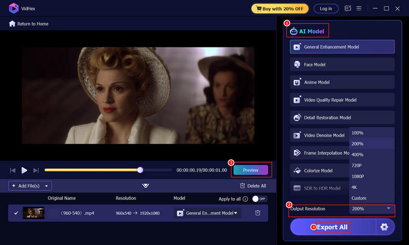 Vidhex Upscale Video