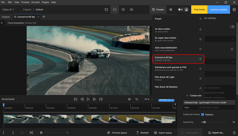 Topaz Video Ai Choose Preset