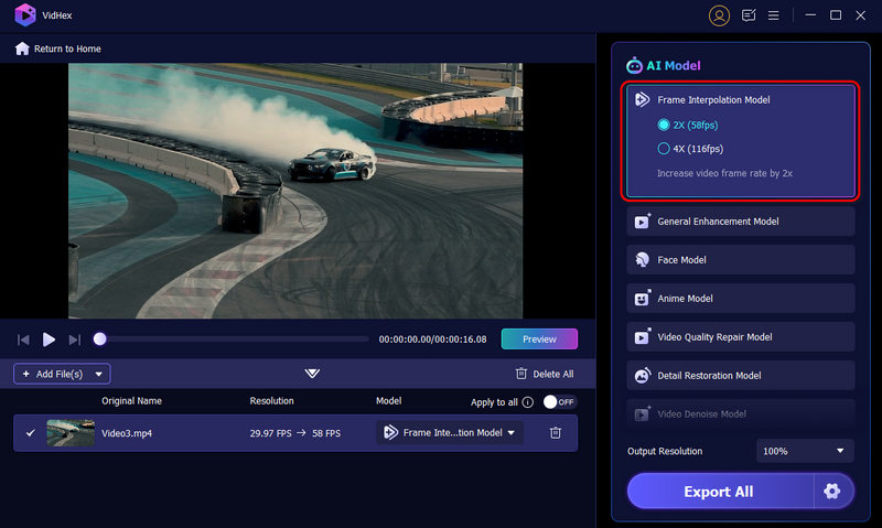 idhex Choose Frame Rate