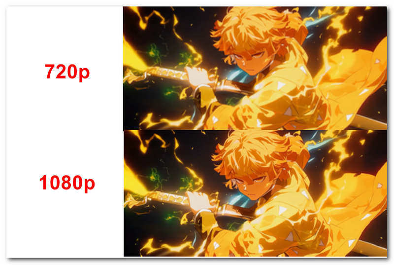 720P VS 1080P Image