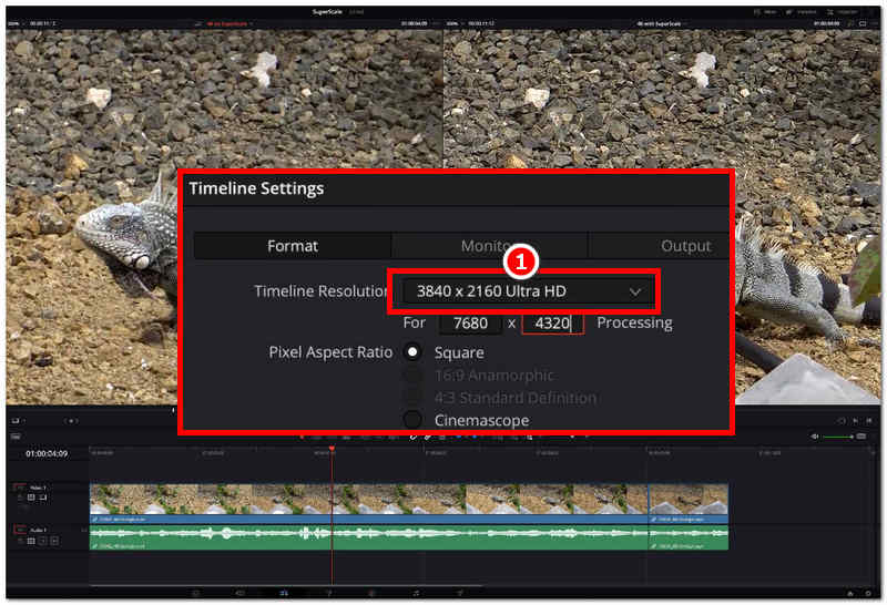 Change Timeline Resolution