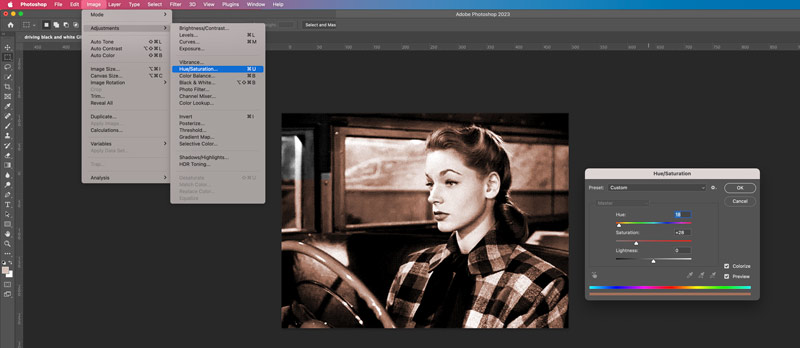Colorize Gif in Photoshop Via Hue Saturation