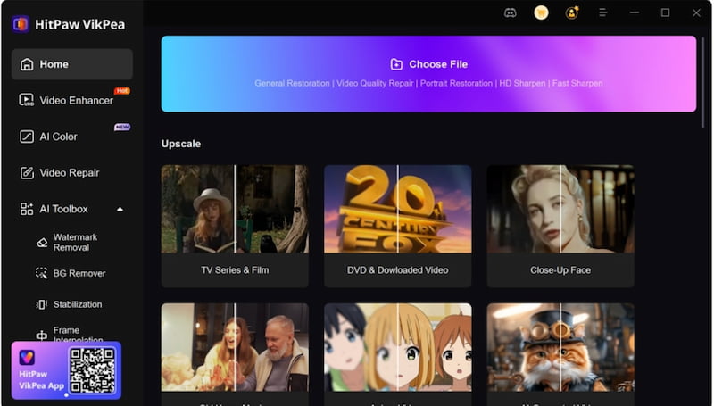 Hitpaw Enhancer Choose File