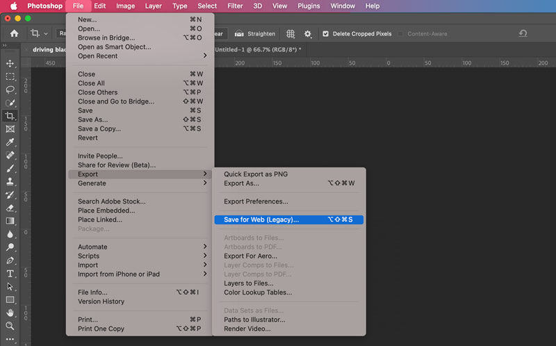 Photoshop File Export Save For Web Mac