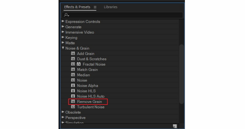 Premiere Remove Grain