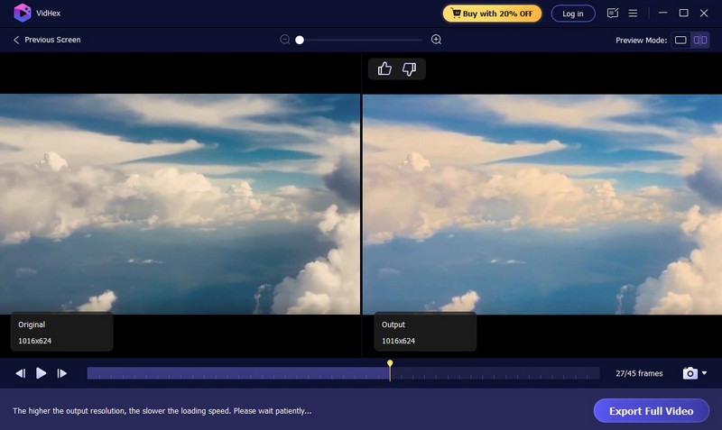 Vidhex Comparing Results