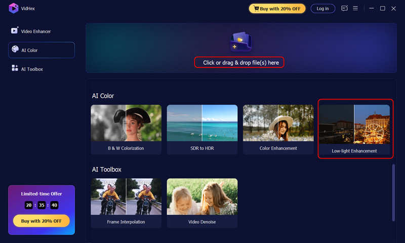 Vidhex Import Low Light Footage