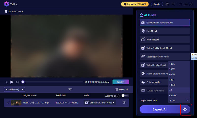 Vidhex Set Output Format