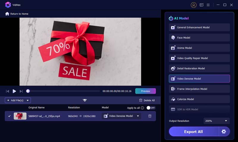 Vidhex Vide Enchancer Denoise