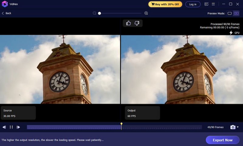 Vidhex Video Enhancer Export