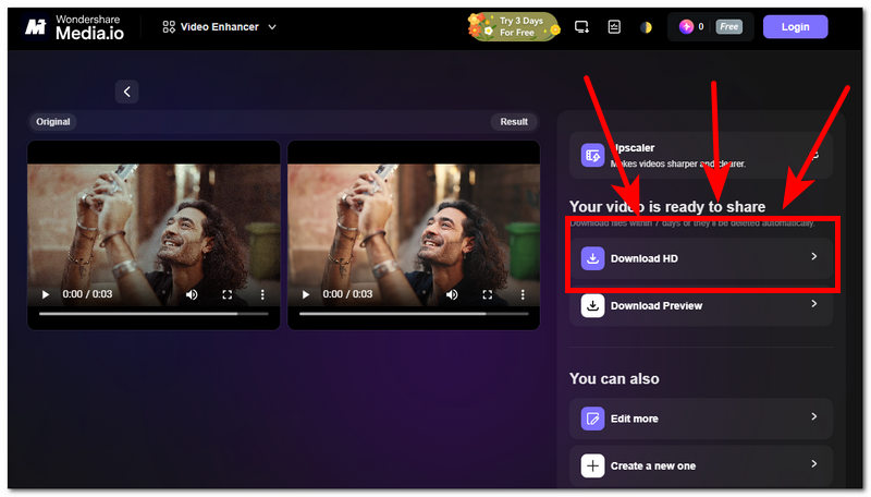 Preview Result Then Download